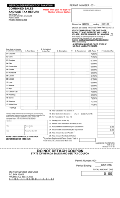 Nevada Combined Sales and Use Tax Return
