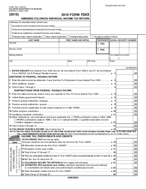 Amended Colorado Income Tax Return