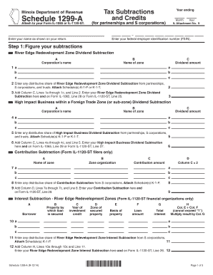 Illinois Schedule 1299-A