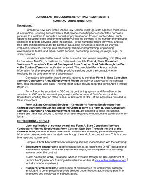 New York State Consultant Disclosure Forms
