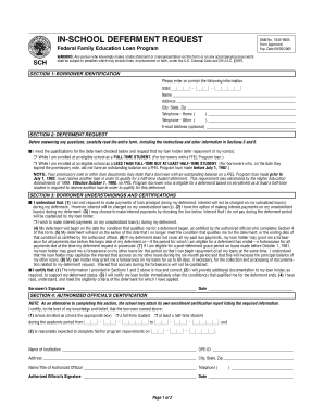 In-School Deferment Request Form