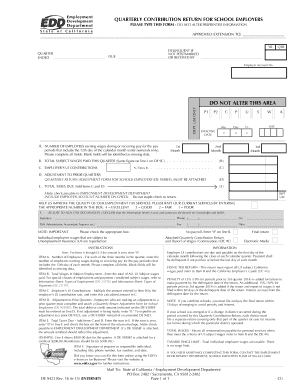 California Quarterly Contribution Return for School Employers