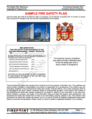 Fire Safety Plan Template