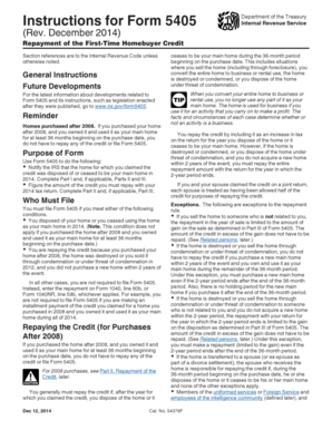 IRS Form 5405