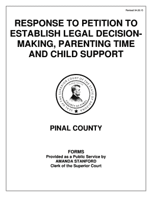 Response to Petition to Establish Legal Decision-Making, Parenting Time, and Child Support