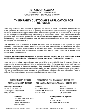 Alaska Third Party Custodian Application for Services