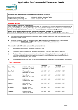 Commercial/Consumer Credit Application