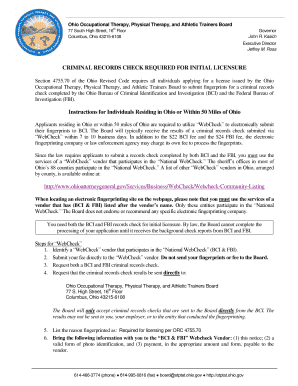 Ohio Occupational Therapy License Application