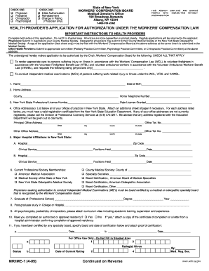 New York Health Provider Authorization Application