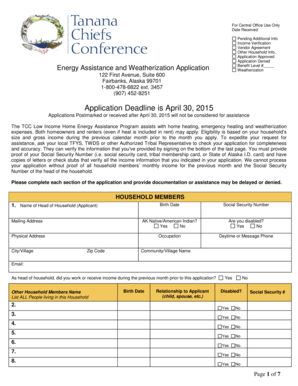 Alaska Energy Assistance and Weatherization Application