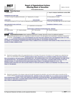 IRS Form 8937 Report
