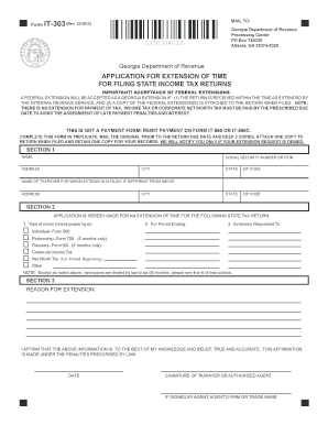 Georgia State Income Tax Extension Form
