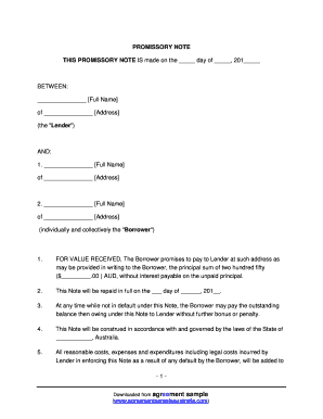 Promissory Note Agreement