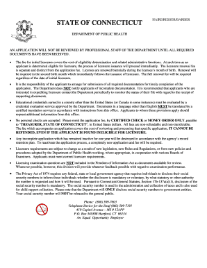 Connecticut Hairdresser/Barber License Application
