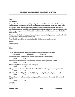 Smoke-Free Housing Survey