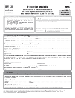 Récépissé de depôt d’une déclaration préalable
