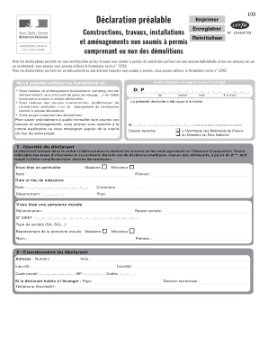 Récépissé de depôt d’une déclaration préalable