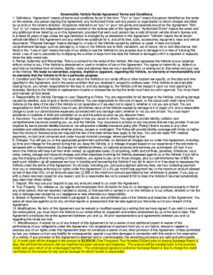 Snowmobile Rental Agreement