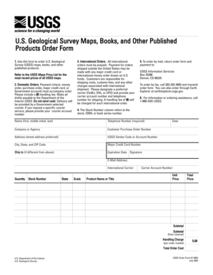 USGS Order Form