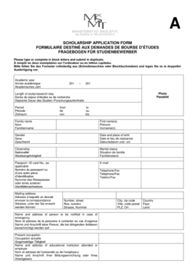 Scholarship Application Form