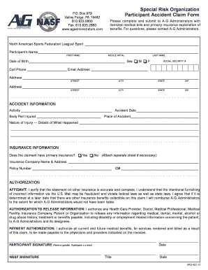 Participant Accident Claim Form