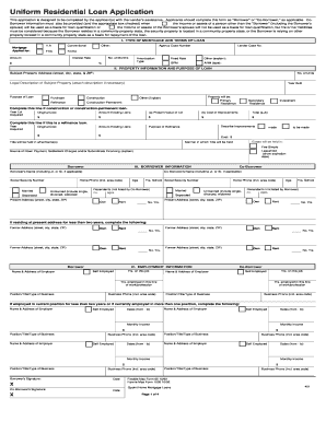 Uniform Residential Loan Application