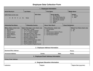 Employee Data Collection Form