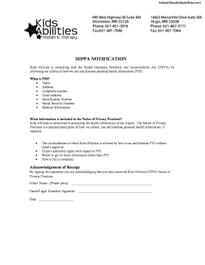 HIPAA Notice of Privacy Practices