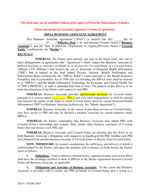 HIPAA Business Associate Agreement