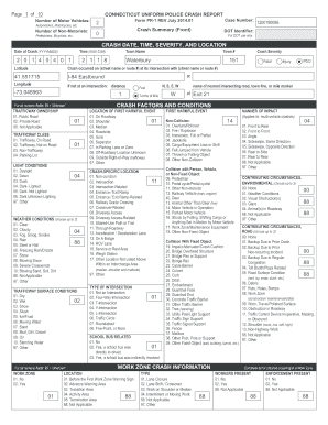 Connecticut Uniform Police Crash Report