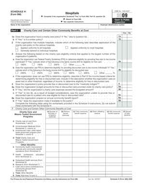 Schedule H Form 990 Hospitals