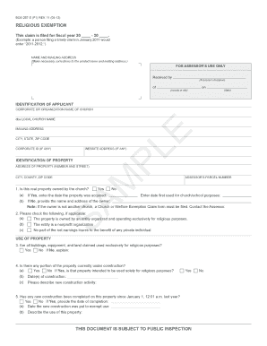California Religious Exemption Claim Form