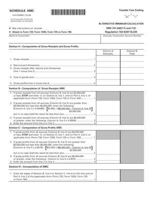 Kentucky Schedule AMC Tax Form