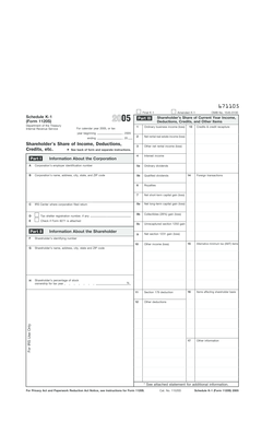 Schedule K-1 (Form 1120S) 2005
