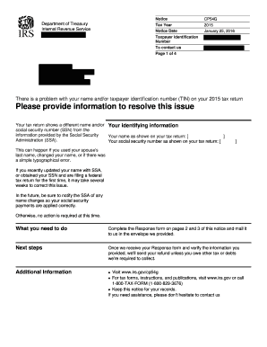 IRS Notice CP54G 2015