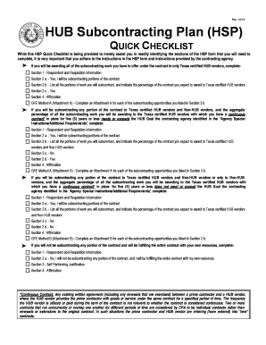 Texas HUB Subcontracting Plan