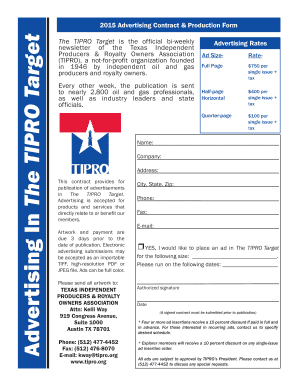 Texas Advertising Contract