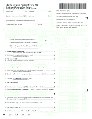 Virginia Resident Form 760