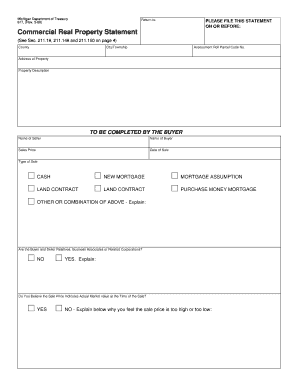 Michigan Commercial Real Property Statement