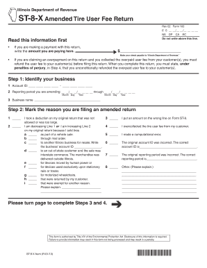 Illinois Amended Tire User Fee Return