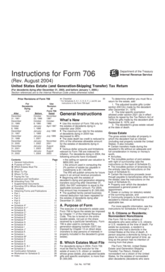 Instructions for Form 706