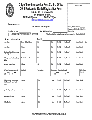 2015 Rental Registration Form - City of New Brunswick - thecityofnewbrunswick