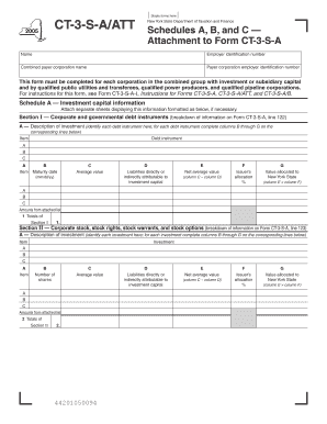 New York State Form CT-3-S-A/ATT