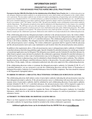 Illinois APN Mid-Level Practitioner Controlled Substances License Application