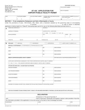Wisconsin Class B Intoxicating Liquor Permit Application
