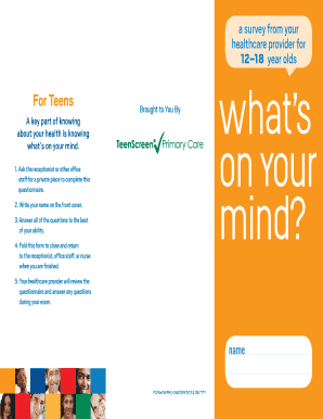 PHQ-9 Modified for Teens Health Survey