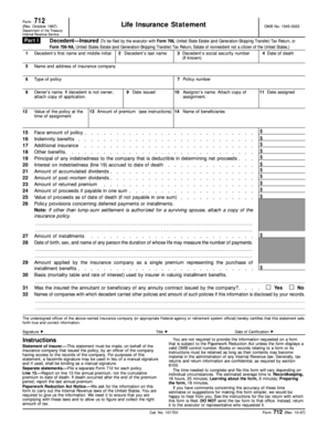 IRS Form 712 Life Insurance Statement
