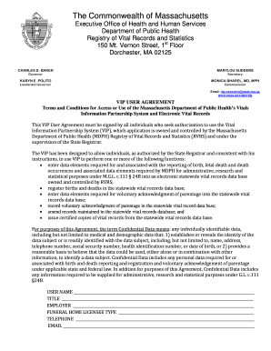 Massachusetts VIP User Agreement