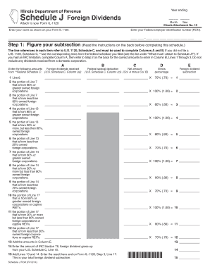 Illinois Schedule J Foreign Dividends Form