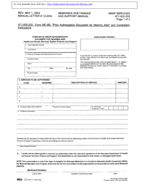Nebraska Medicaid Hearing Aid Prior Authorization Form